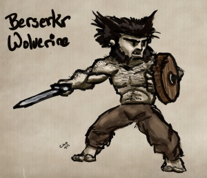 Wolverine as a viking berserkr